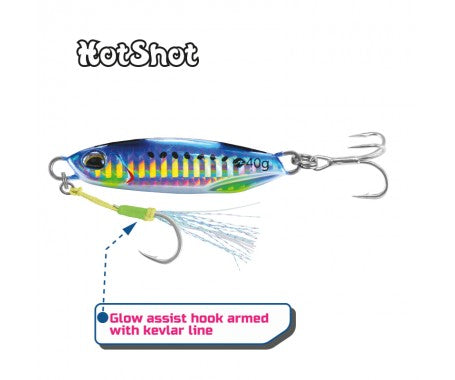 HOTSHOT JIG LURE WITH ASSIST HOOK AND TREBLE HOOK