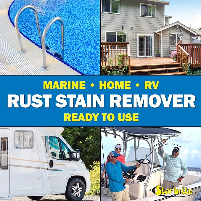 Star brite Rust Stain Remover - Instantly Dissolve Stains On Fiberglass, Vinyl, Fabric, Metal & Painted Surfaces - Removes Sprinkler Stains Too